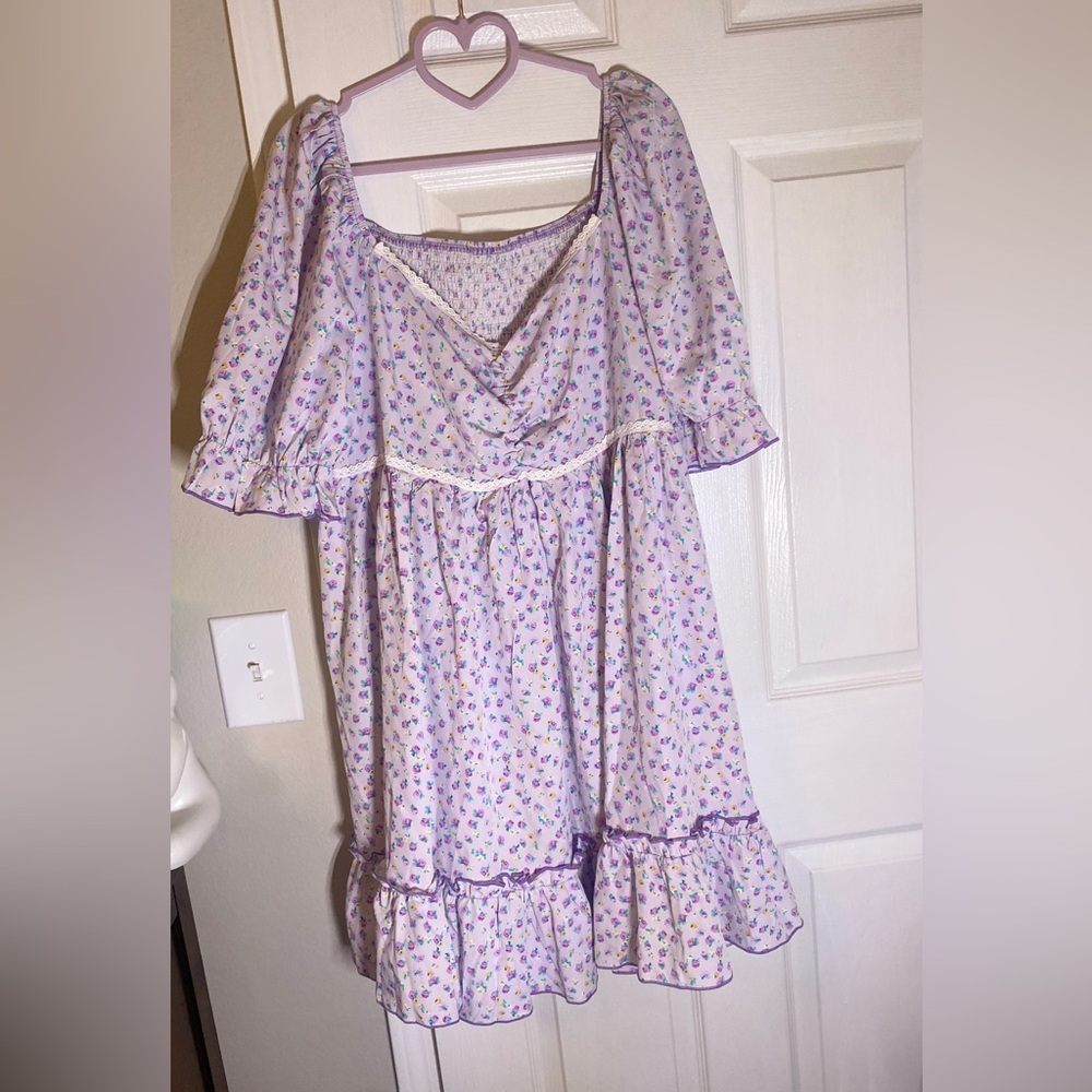 SHEIN Purple flowers dress
